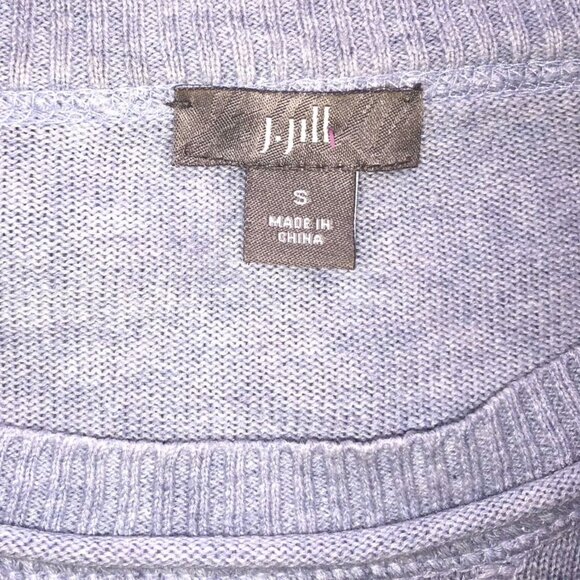J.Jill Womens Sweater Small Crew Neck Long Sleeve Pullover Purple Knit Casual - Picture 3 of 14